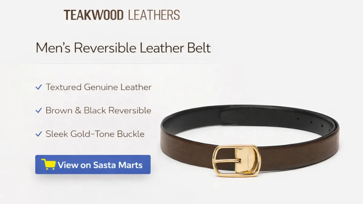 Teakwood Leather Reversible Belt